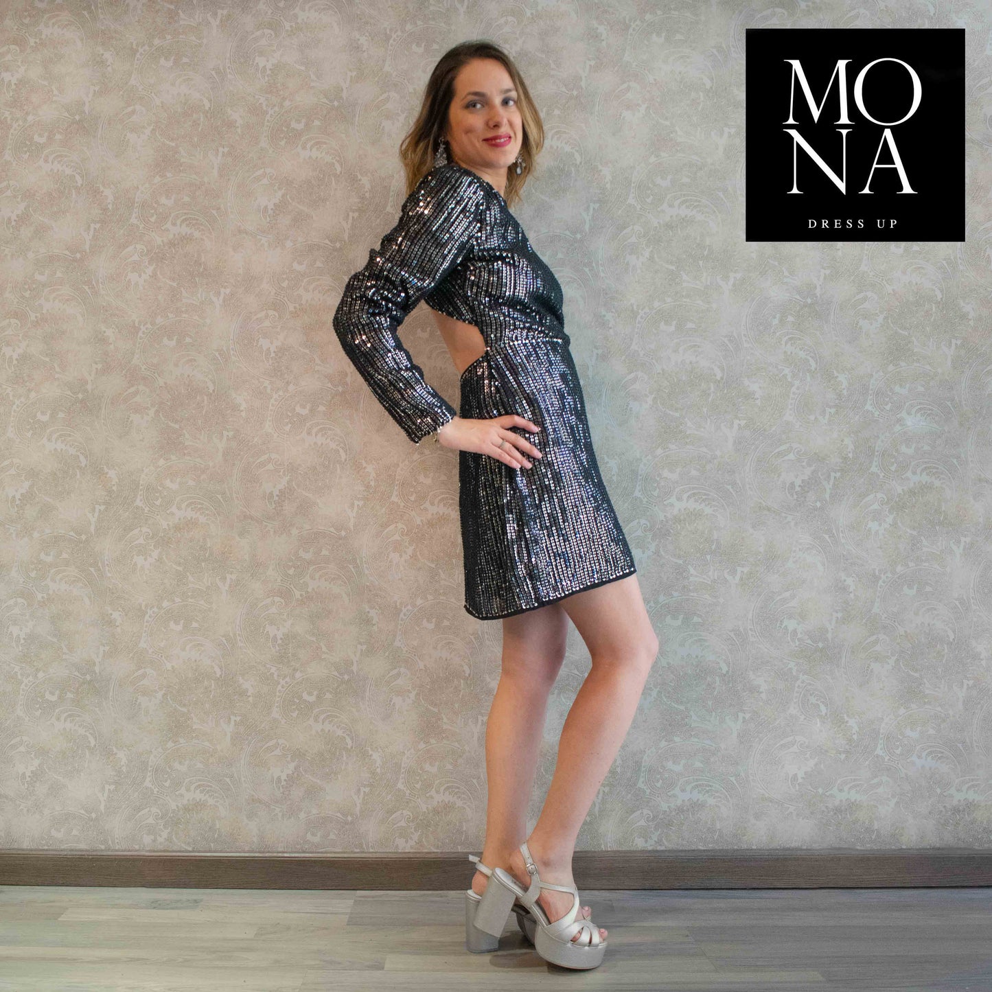 VESTIDO CORTO AIDA NEGRO