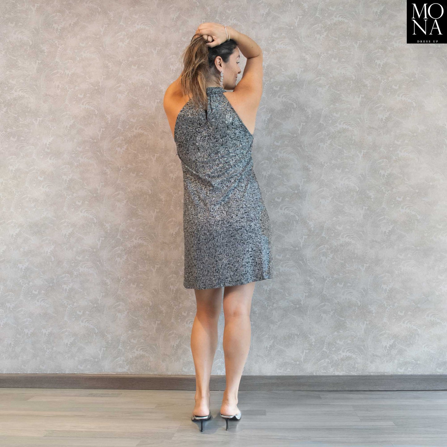 VESTIDO CORTO ABRIL GRIS