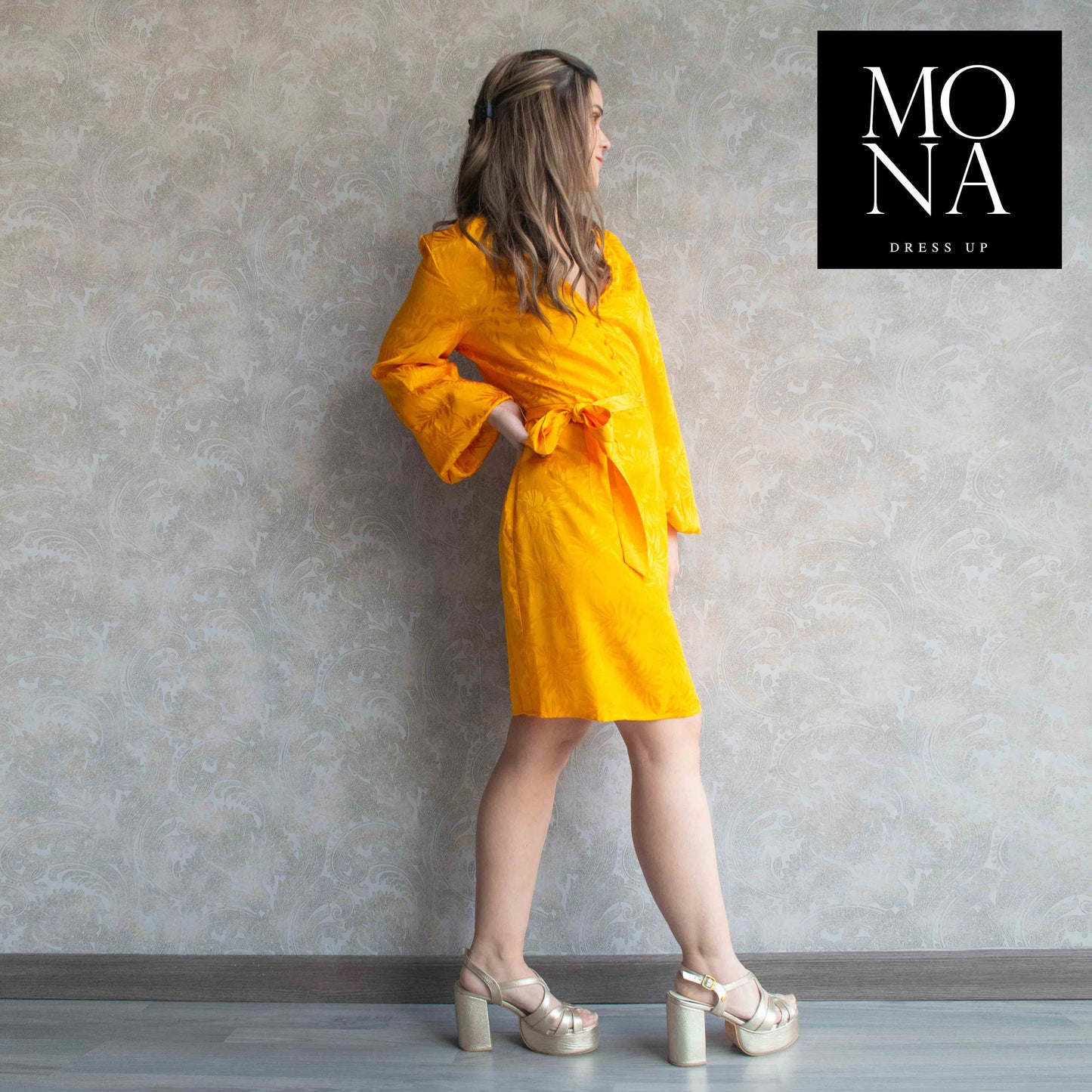 VESTIDO CORTO MACARENA AMARILLO