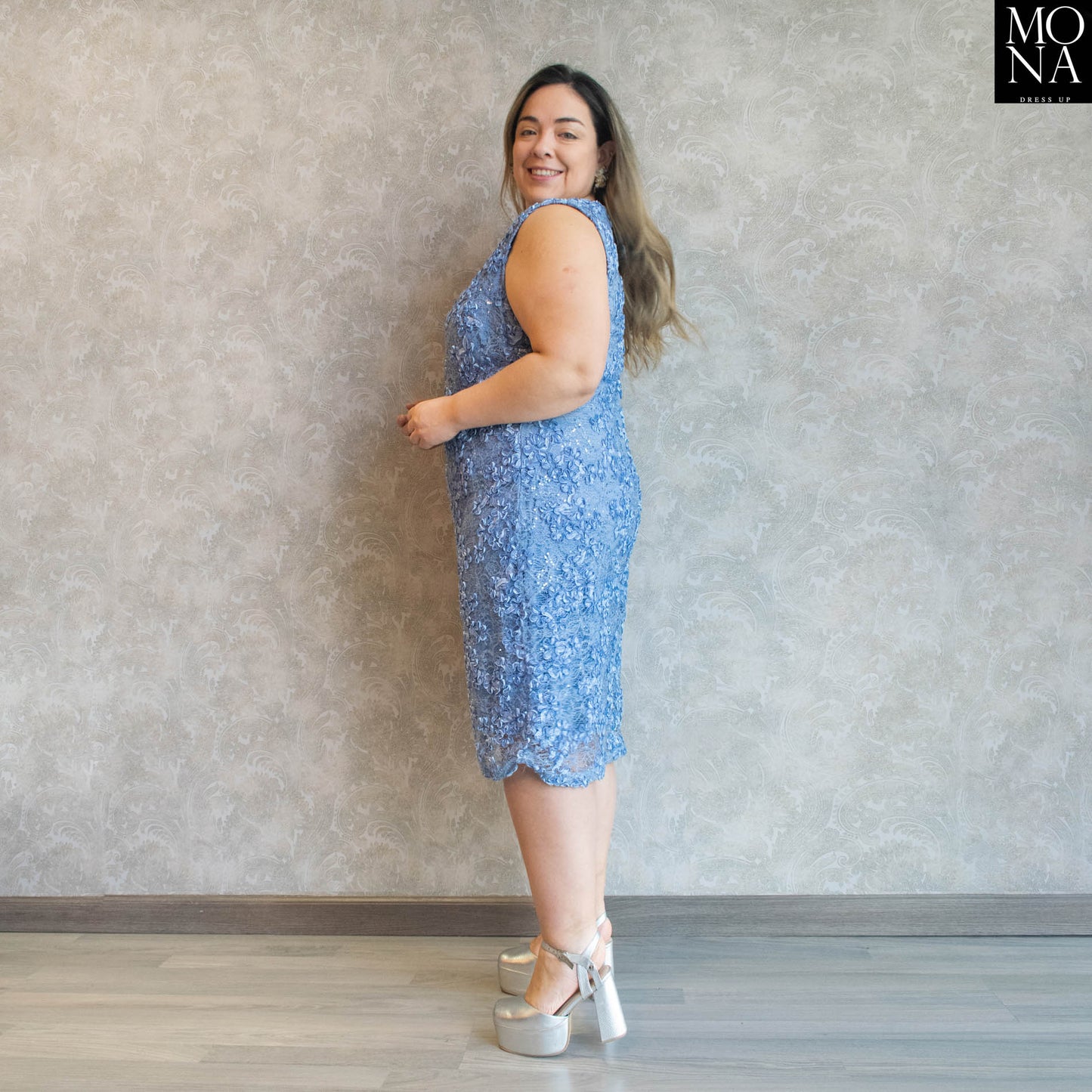 VESTIDO CORTO GISELA CELESTE