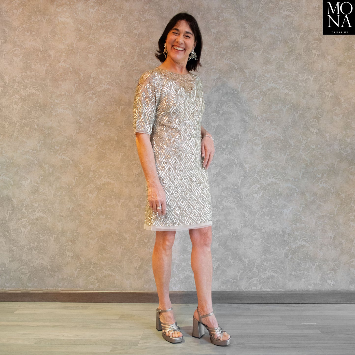 VESTIDO CORTO GRACIA NUDE