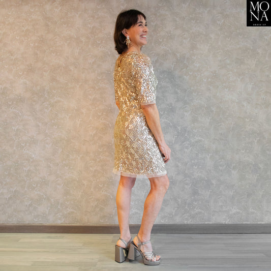 VESTIDO CORTO GRACIA NUDE