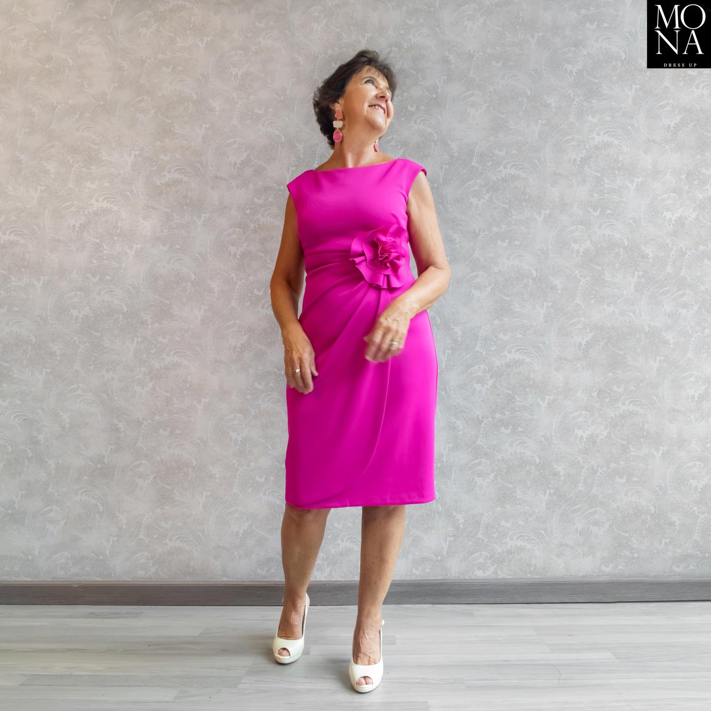 VESTIDO CORTO ELOISA FUCSIA