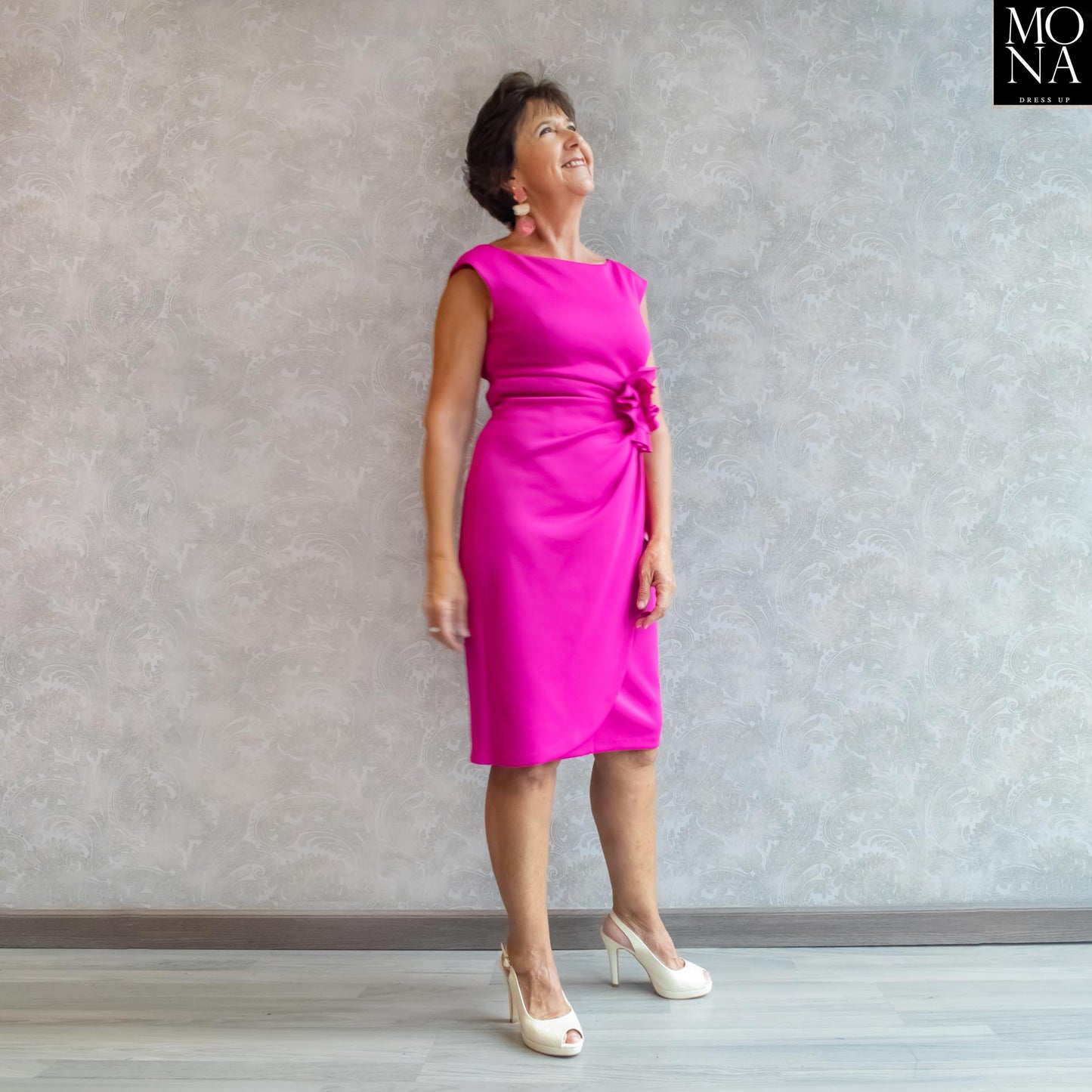 VESTIDO CORTO ELOISA FUCSIA