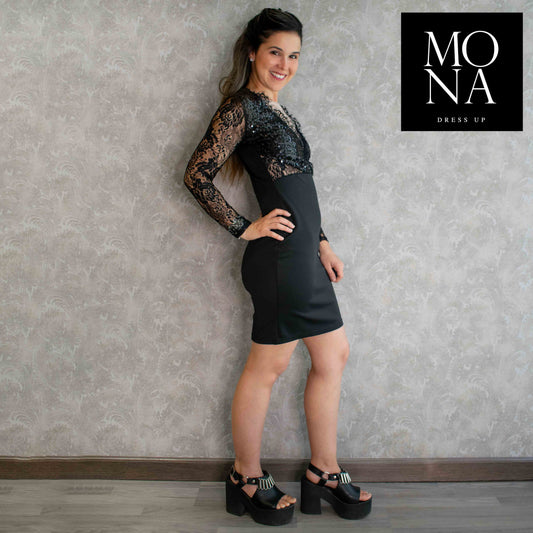 VESTIDO CORTO MARILI NEGRO