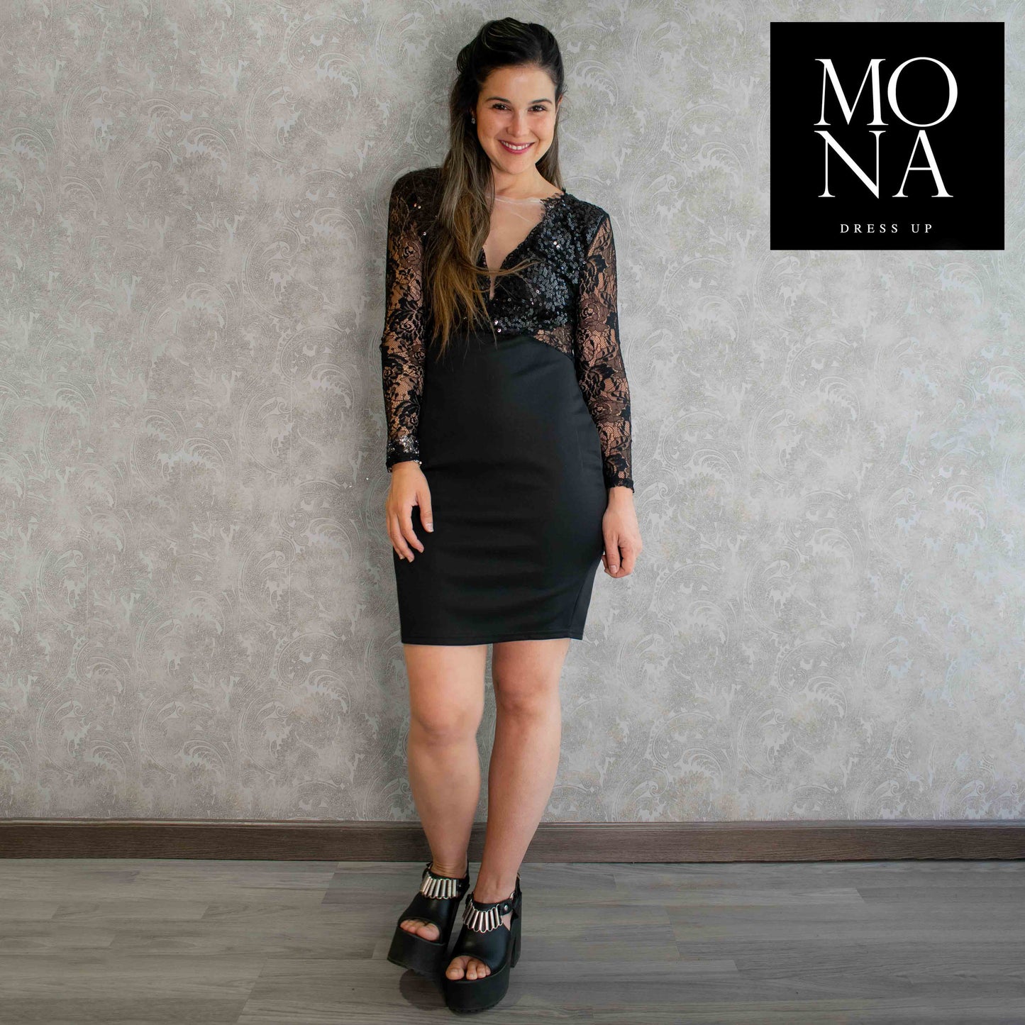 VESTIDO CORTO MARILI NEGRO