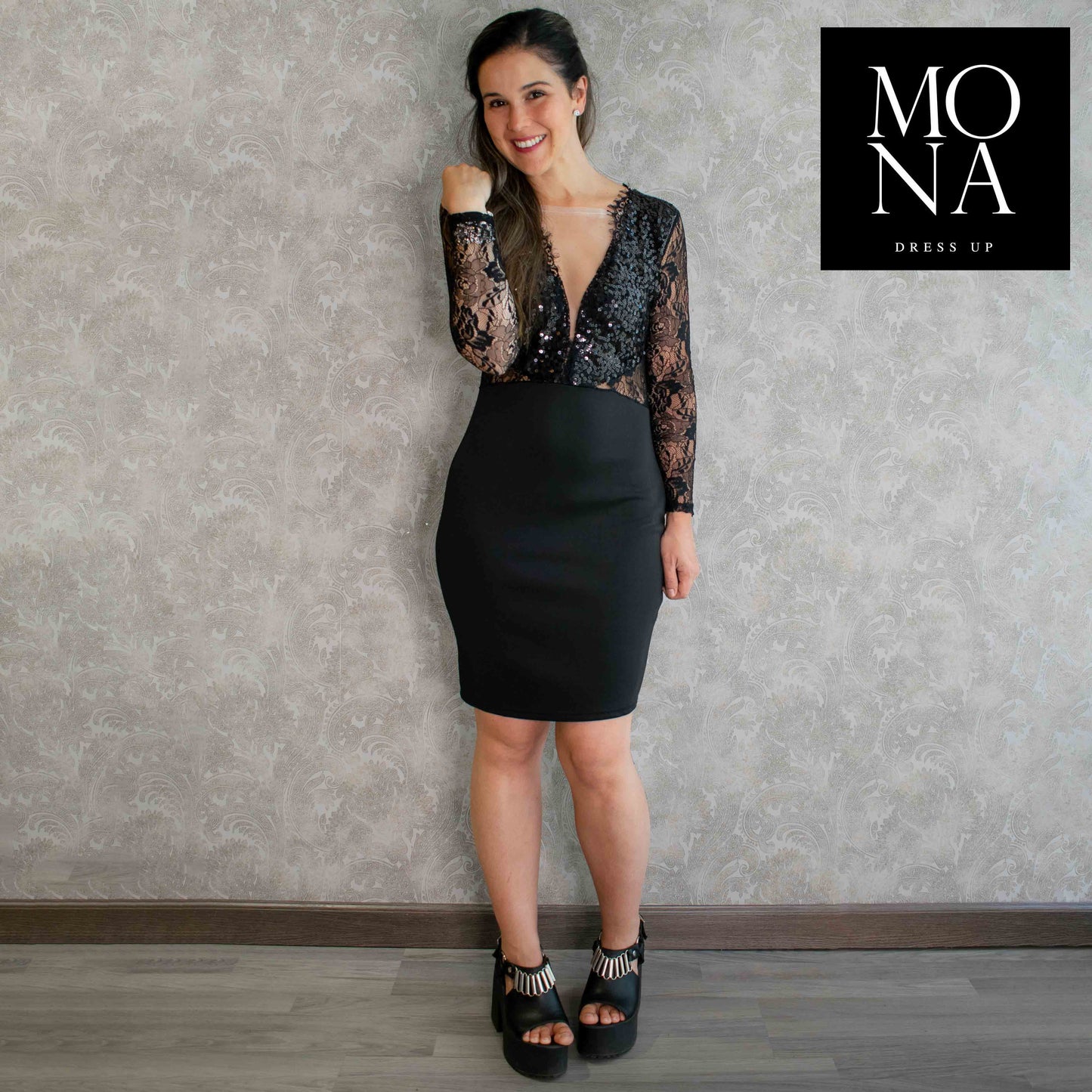 VESTIDO CORTO MARILI NEGRO