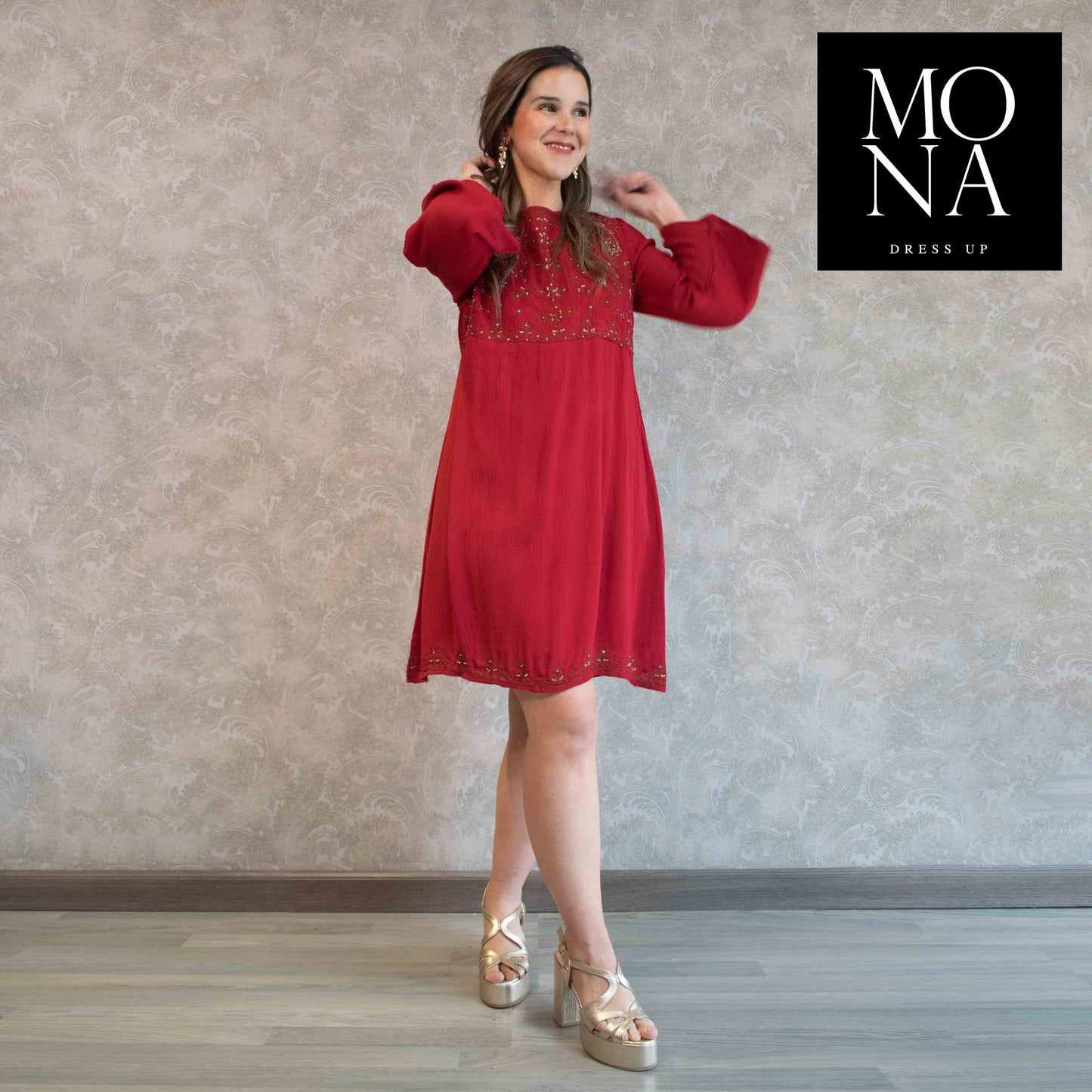 VESTIDO CORTO ISU BURDEO