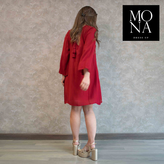 VESTIDO CORTO ISU BURDEO