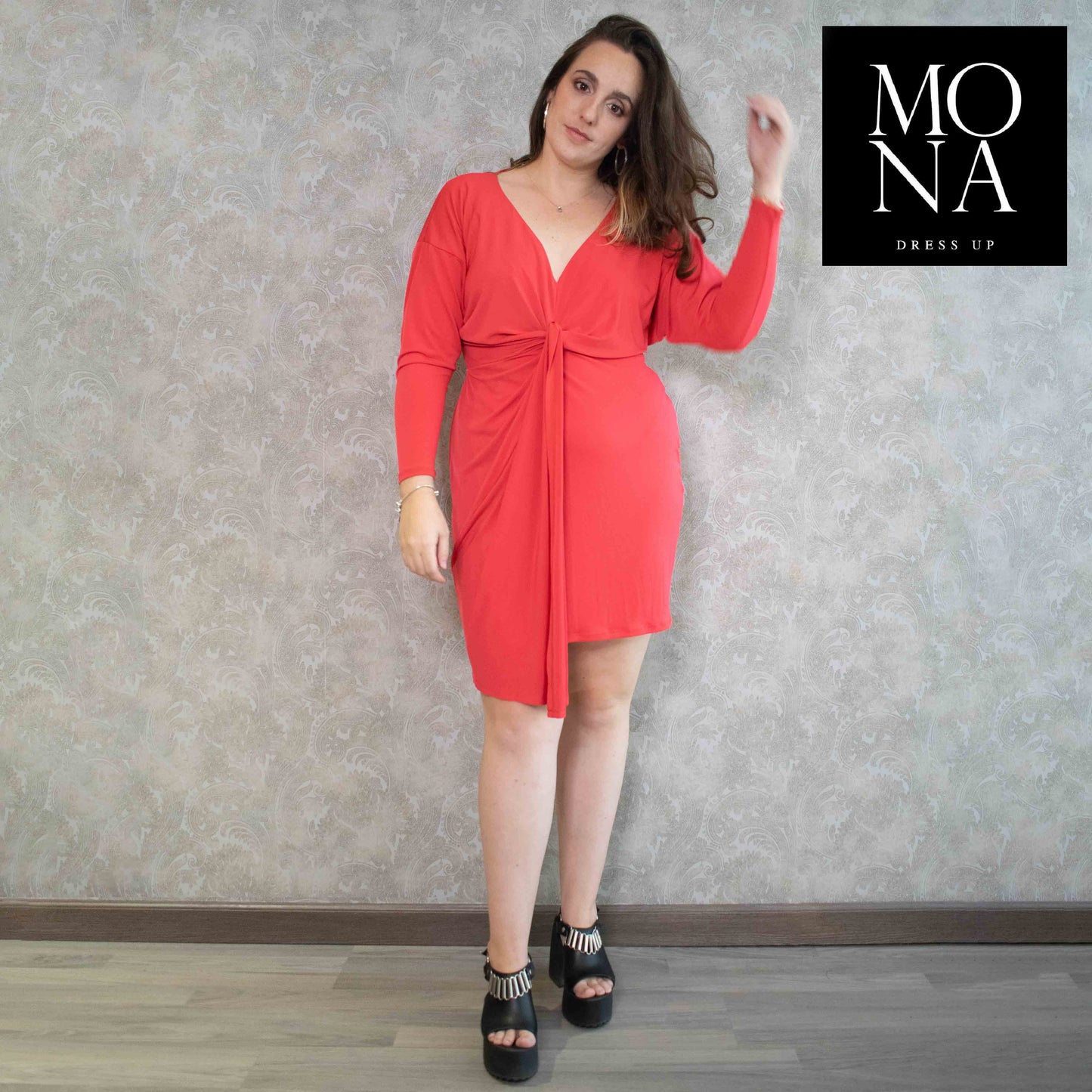 VESTIDO CORTO NOELLE ROJO