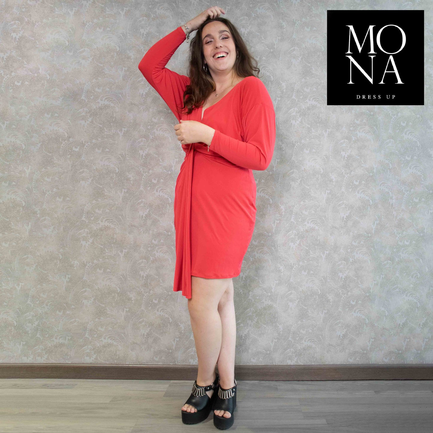 VESTIDO CORTO NOELLE ROJO
