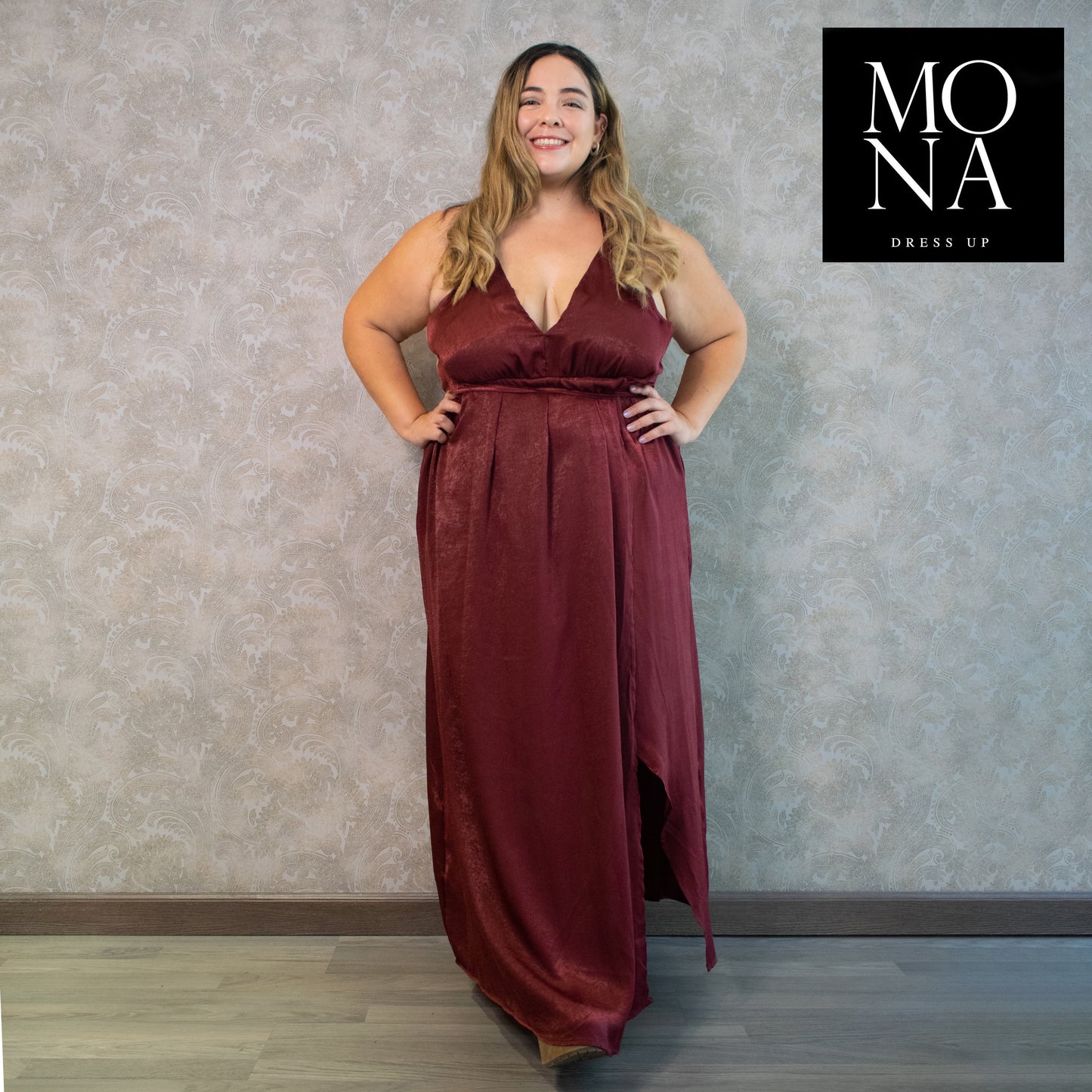 VESTIDO LARGO PILI BURDEO
