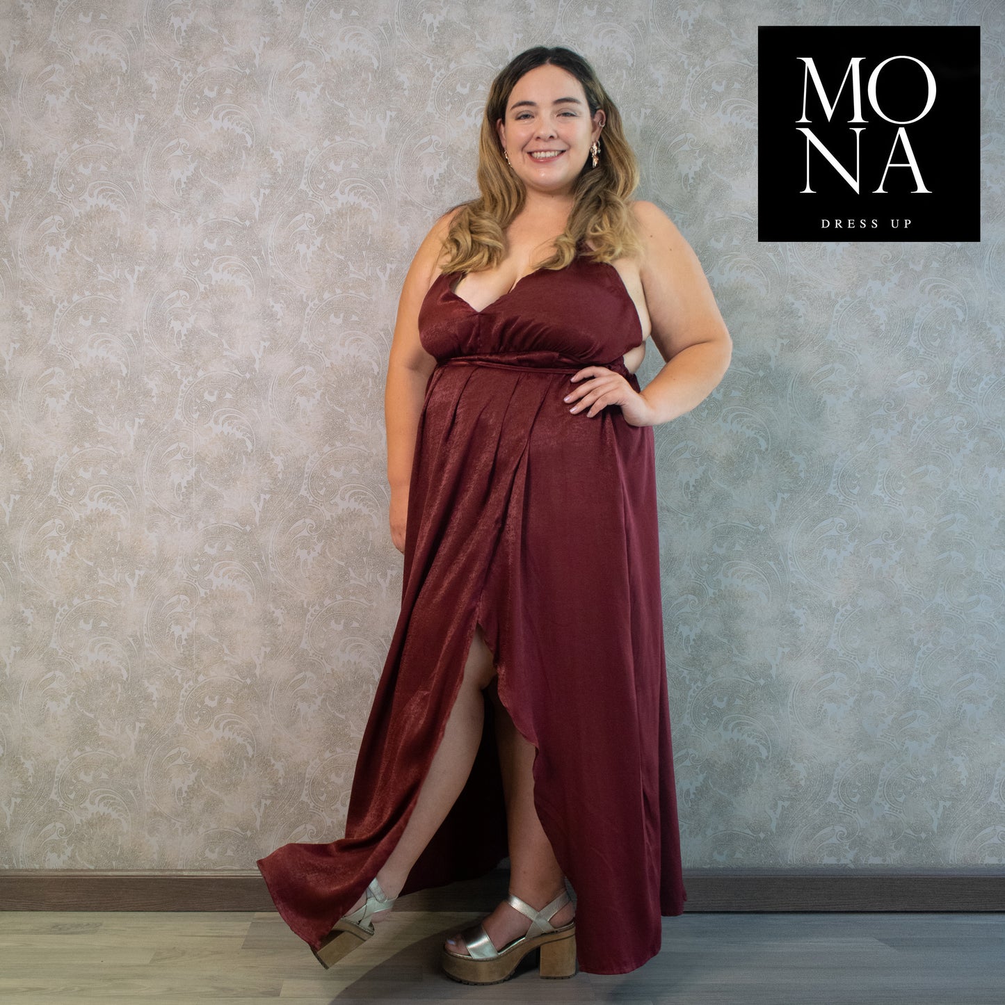 VESTIDO LARGO PILI BURDEO