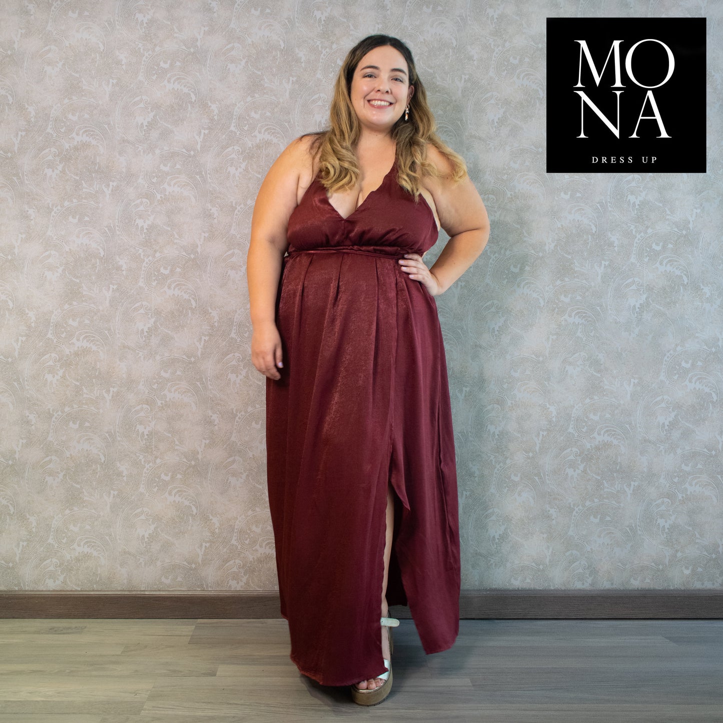 VESTIDO LARGO PILI BURDEO
