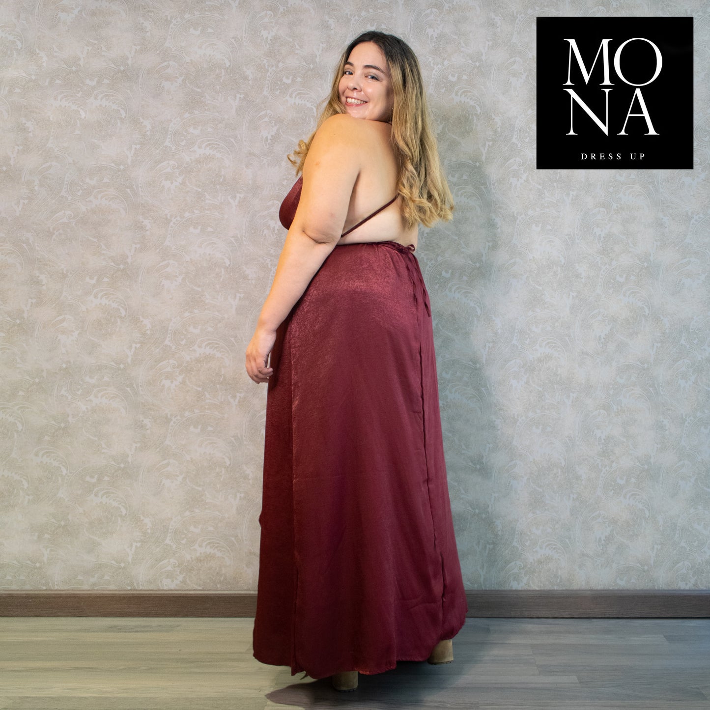 VESTIDO LARGO PILI BURDEO