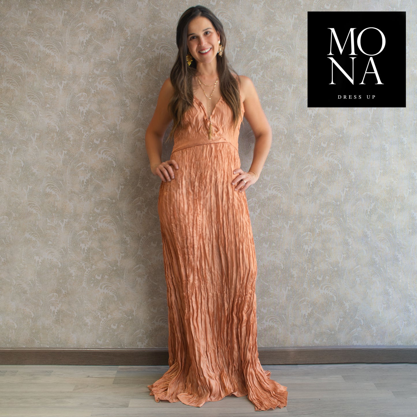 VESTIDO LARGO IVANIA DAMASCO