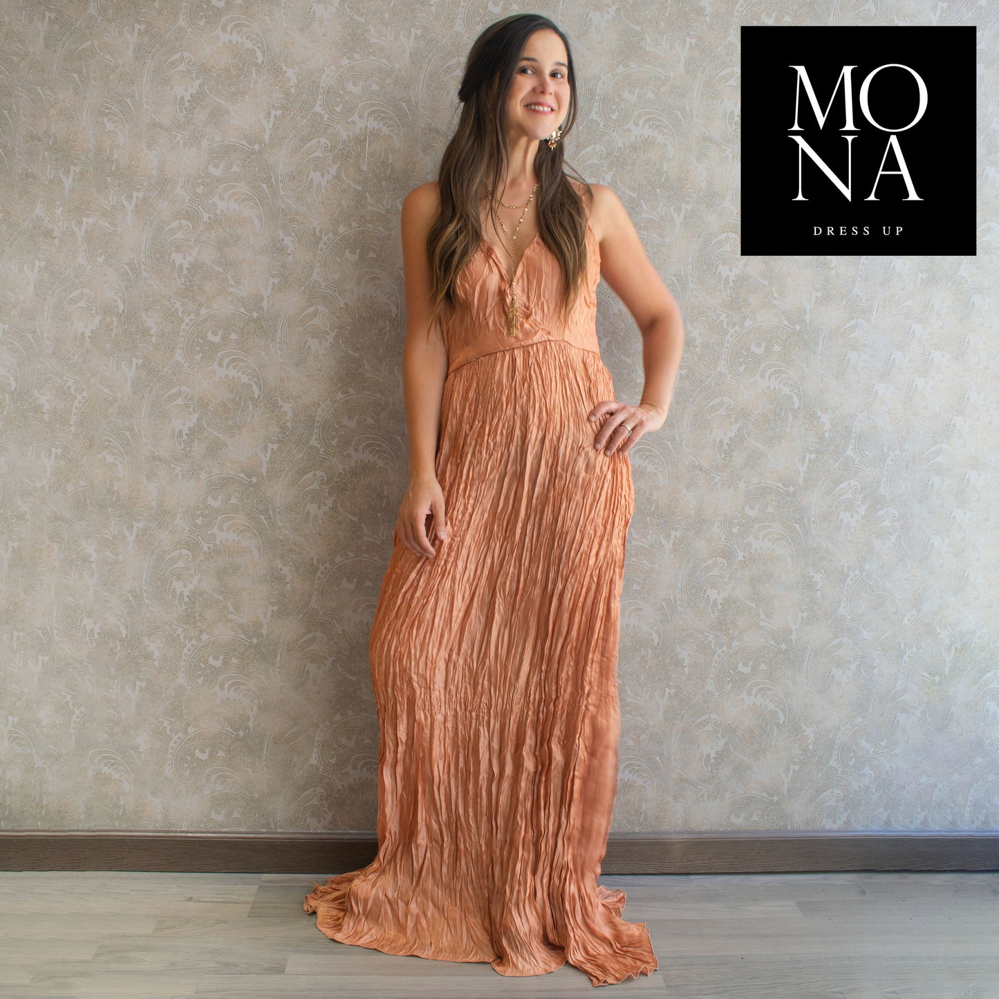 VESTIDO LARGO IVANIA DAMASCO