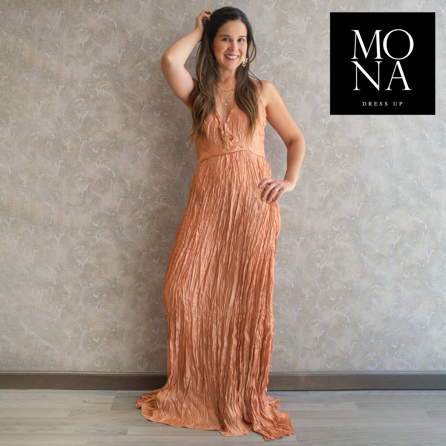 VESTIDO LARGO IVANIA DAMASCO