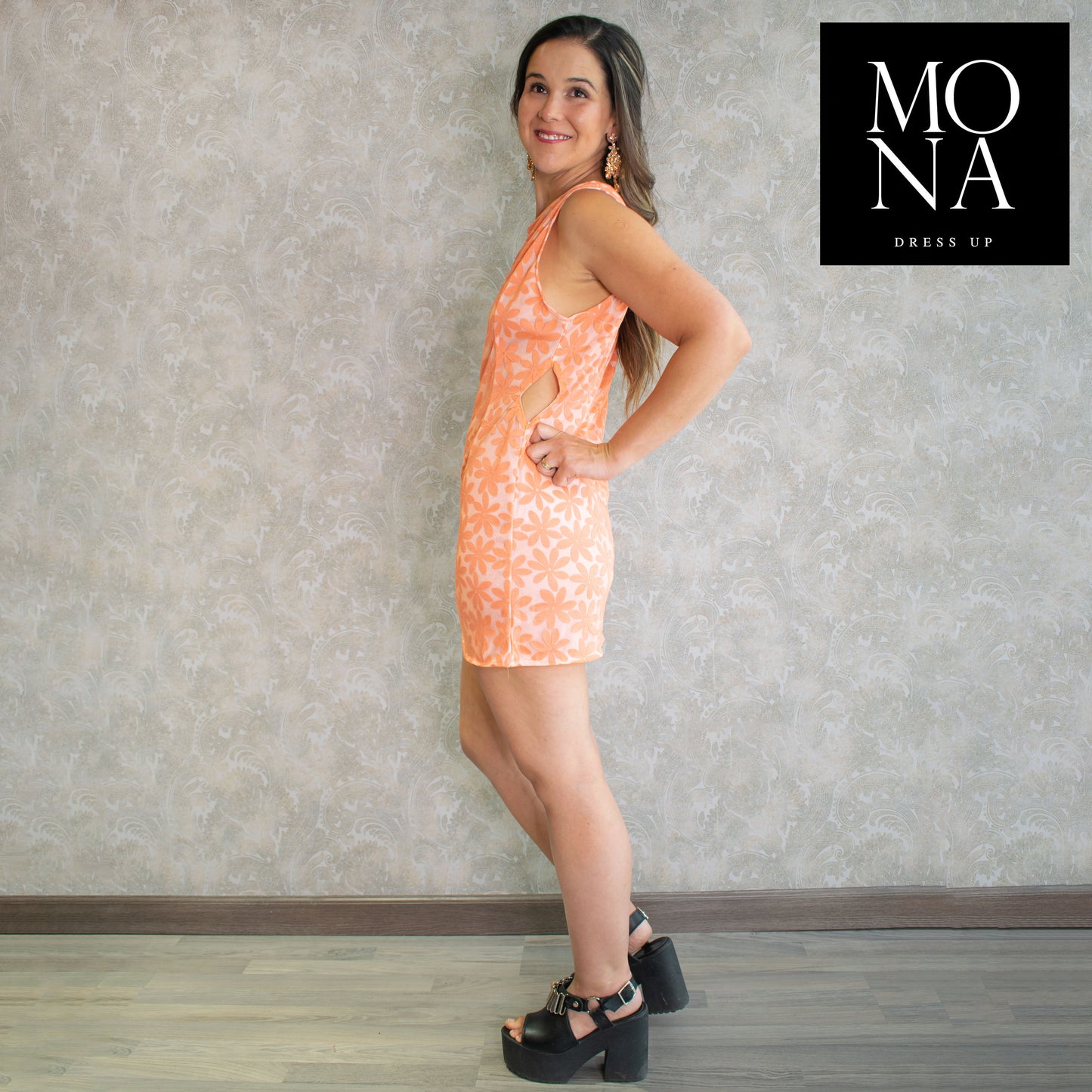 VESTIDO CORTO MABEL NARANJO
