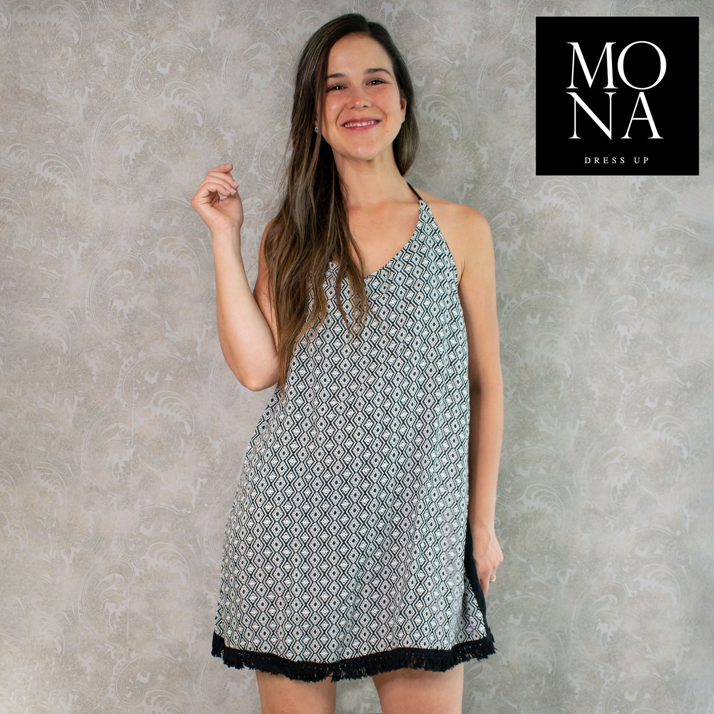 VESTIDO CORTO MARICEL GRIS