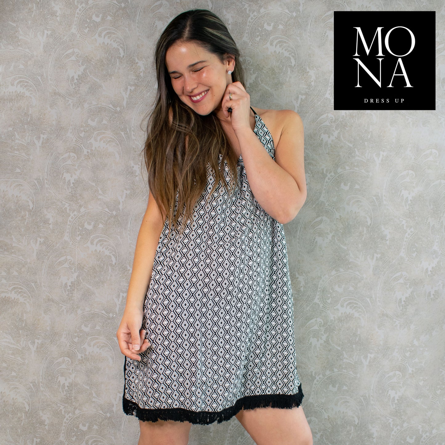 VESTIDO CORTO MARICEL GRIS