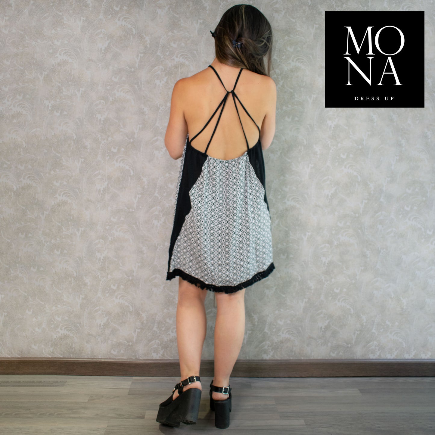 VESTIDO CORTO MARICEL GRIS