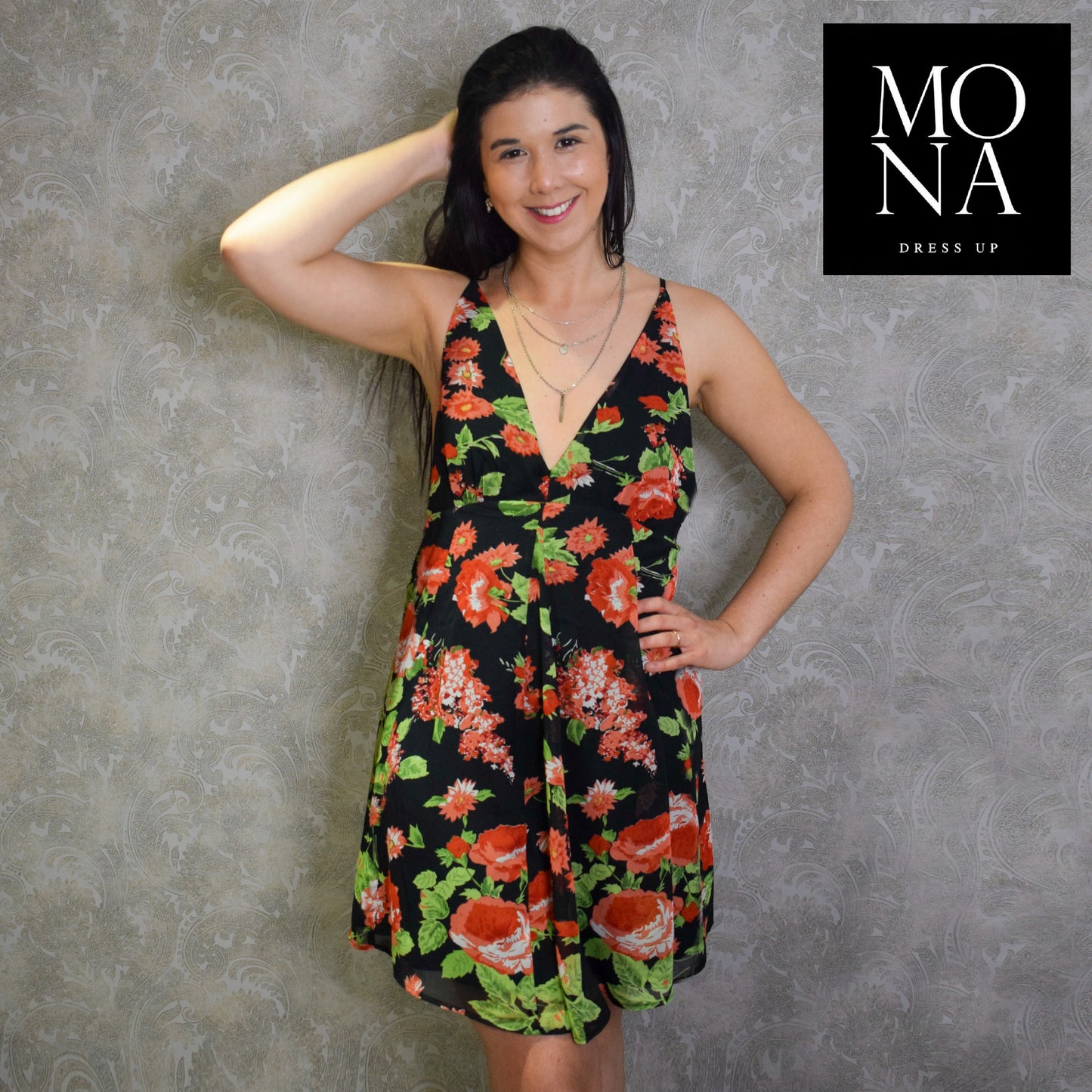 VESTIDO CORTO MARCELINA MULTICOLOR