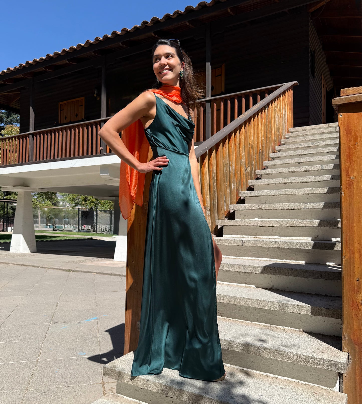 VESTIDO LARGO MAXIME VERDE