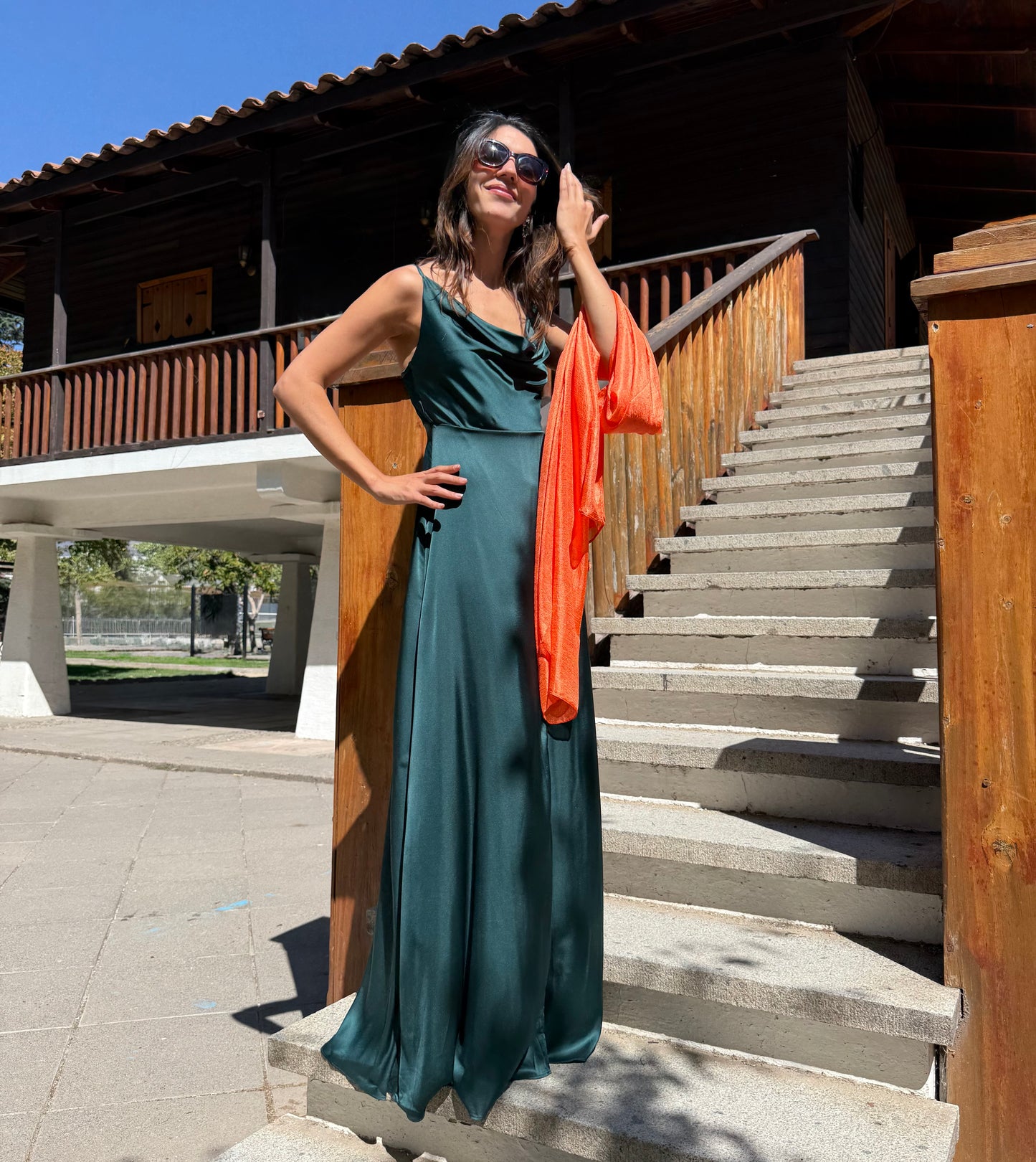 VESTIDO LARGO MAXIME VERDE