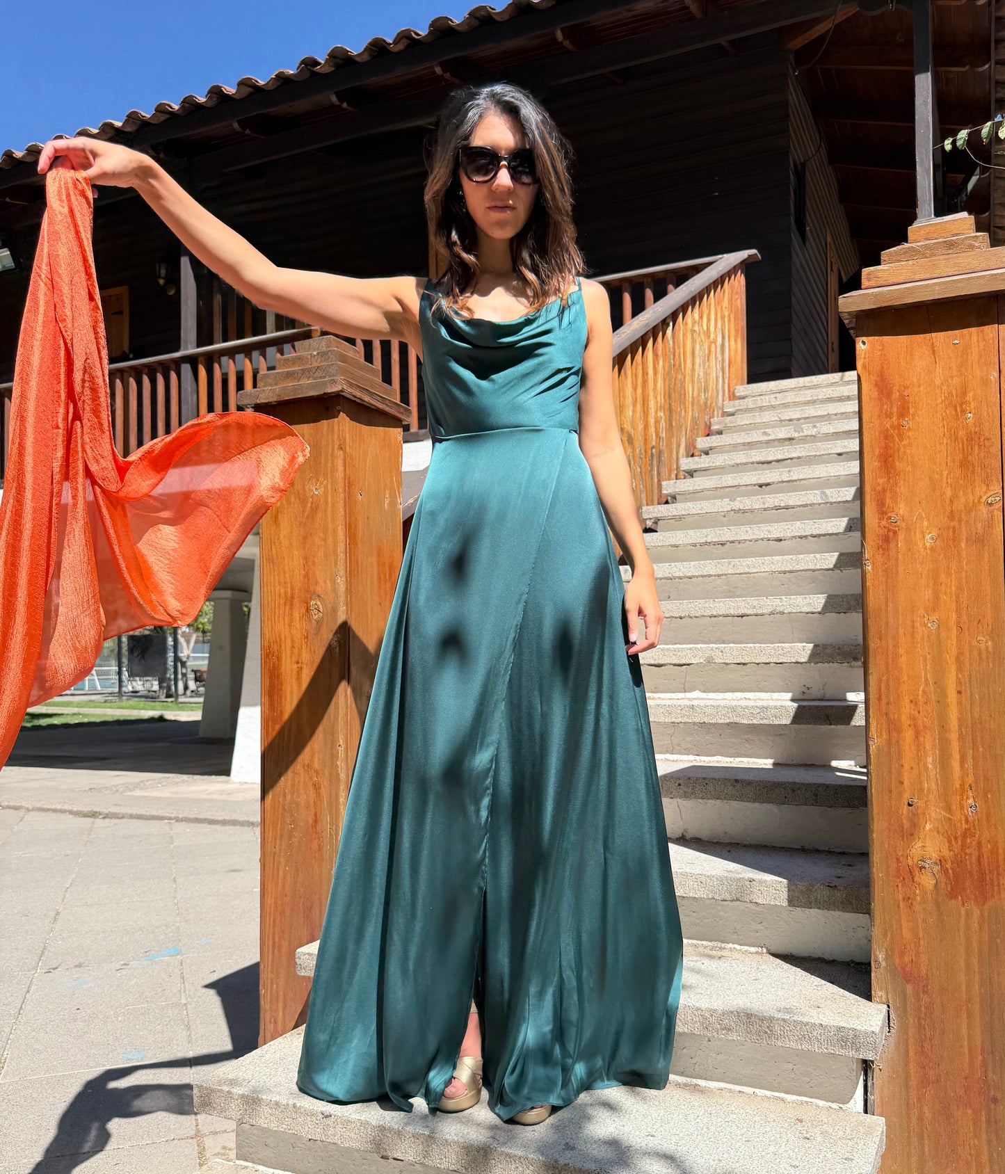 VESTIDO LARGO MAXIME VERDE