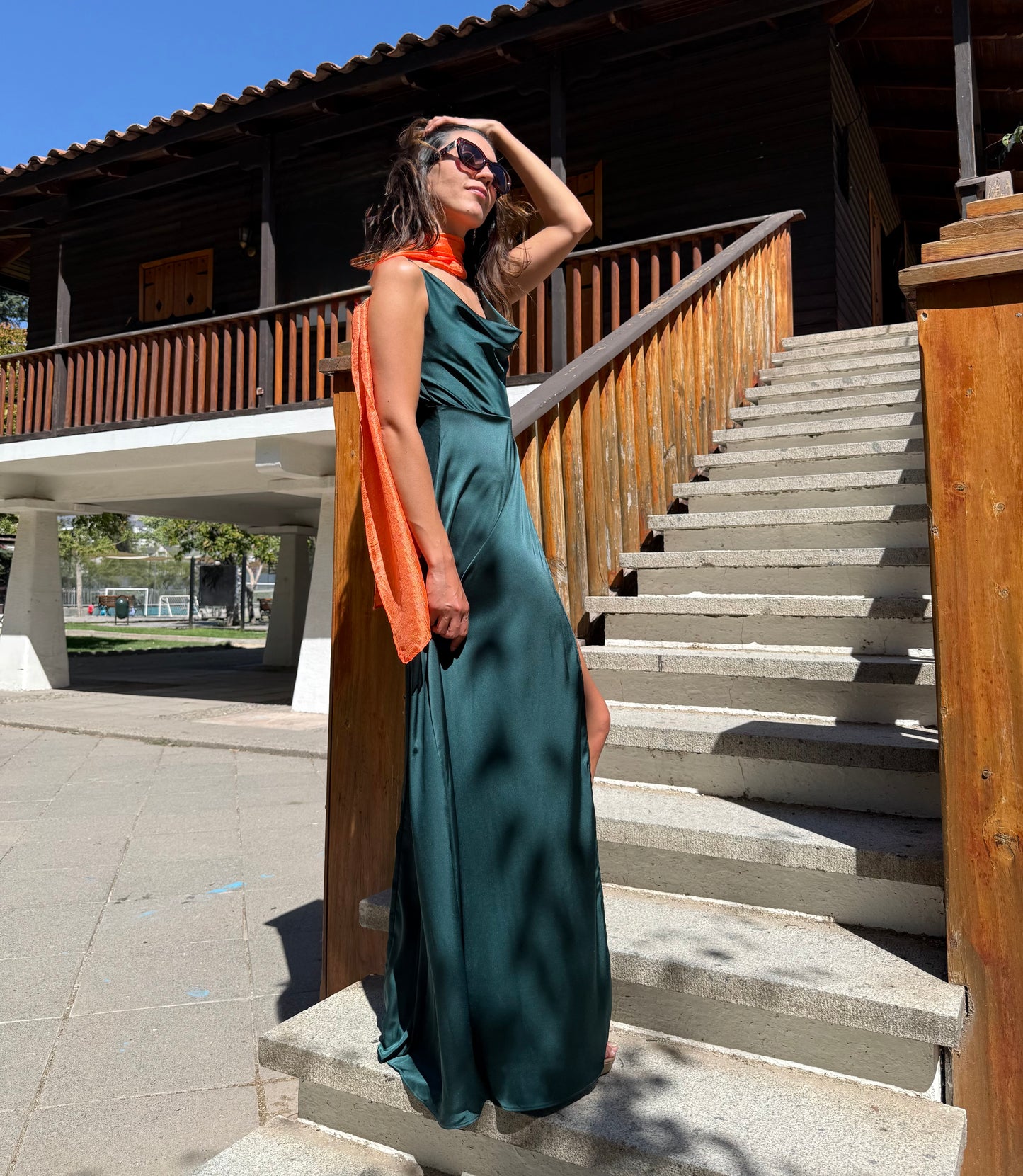 VESTIDO LARGO MAXIME VERDE