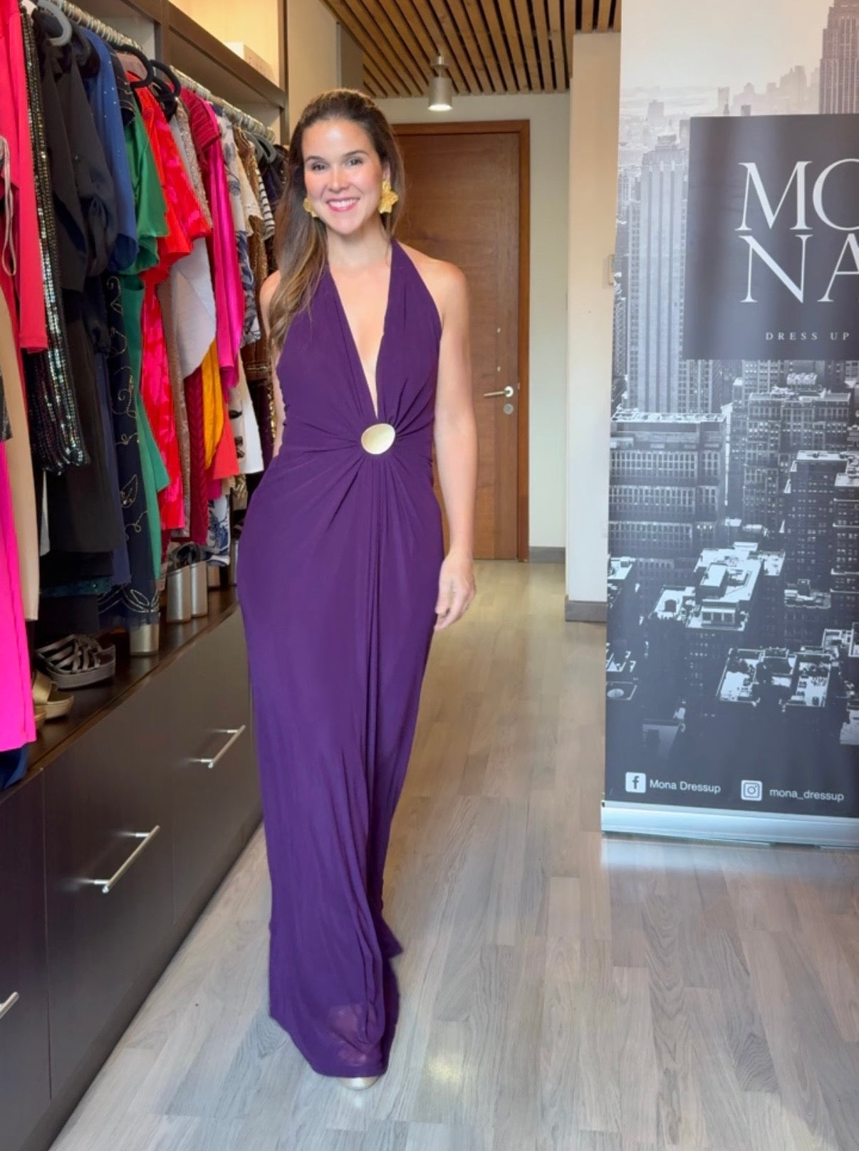 VESTIDO LARGO JULIETA MORADO