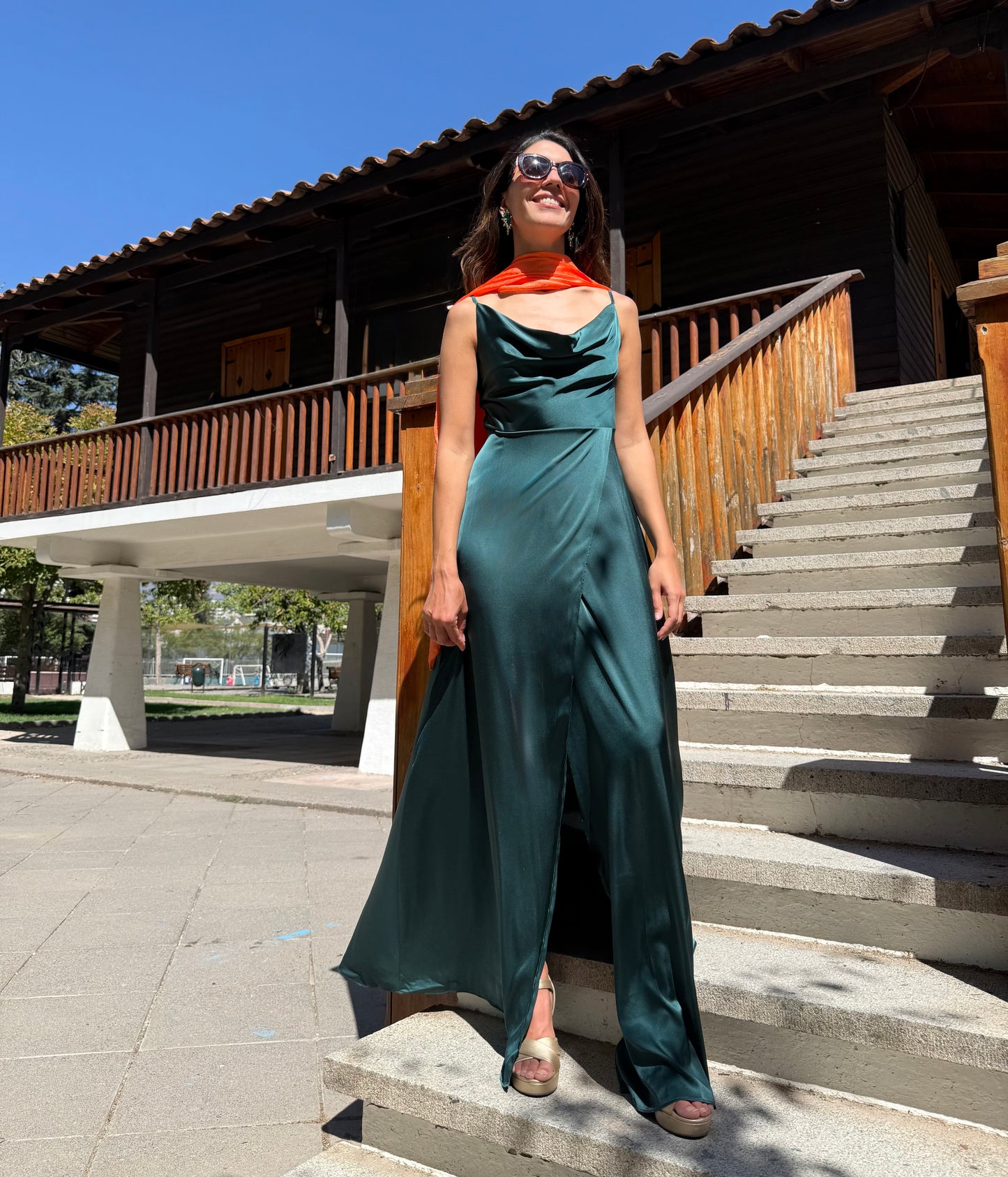 VESTIDO LARGO MAXIME VERDE