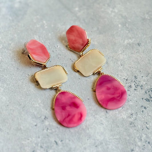 AROS ALICIA ROSADO/CREMA