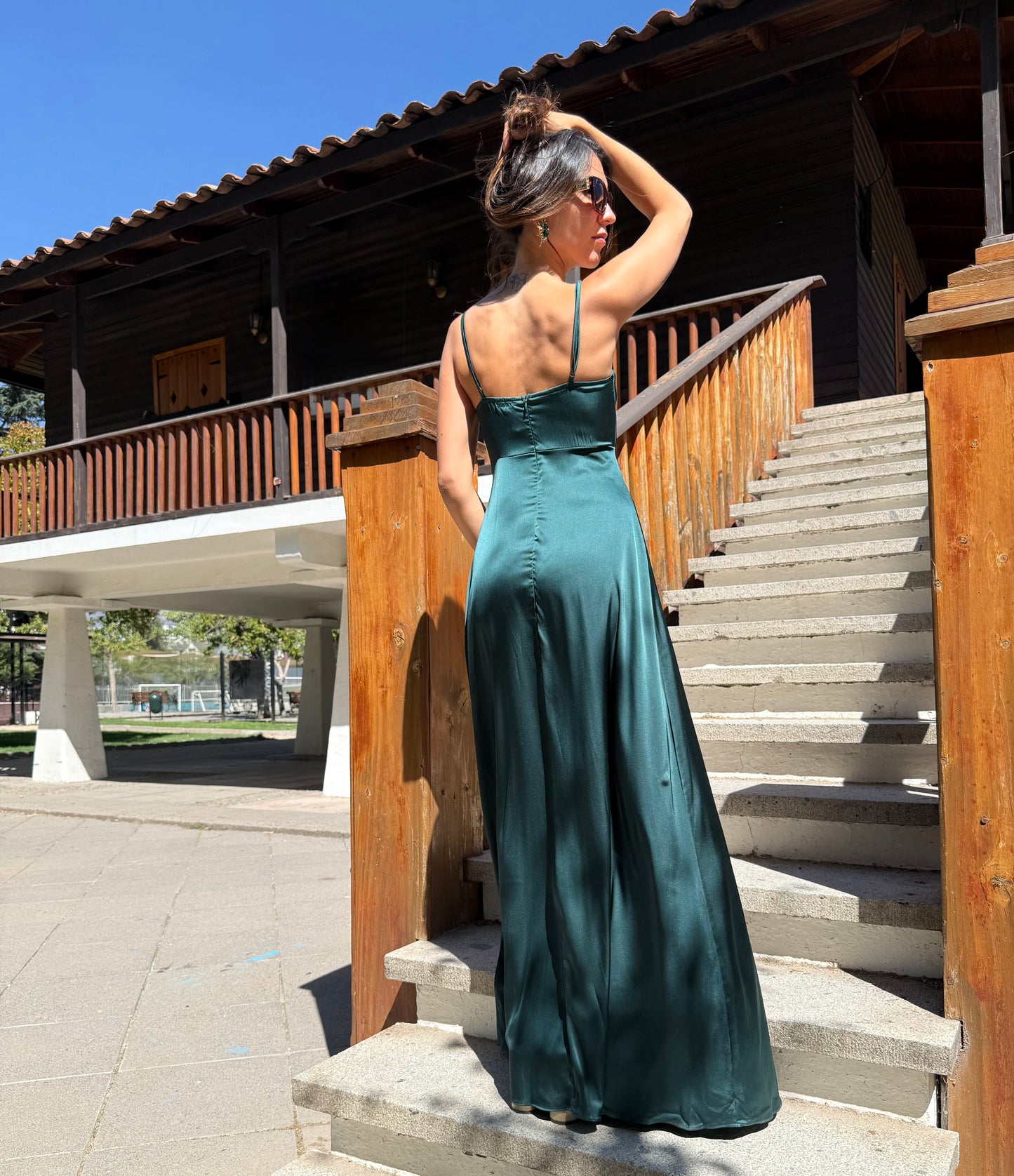 VESTIDO LARGO MAXIME VERDE