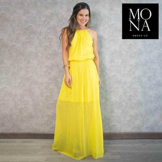 VESTIDO LARGO CLOE AMARILLO