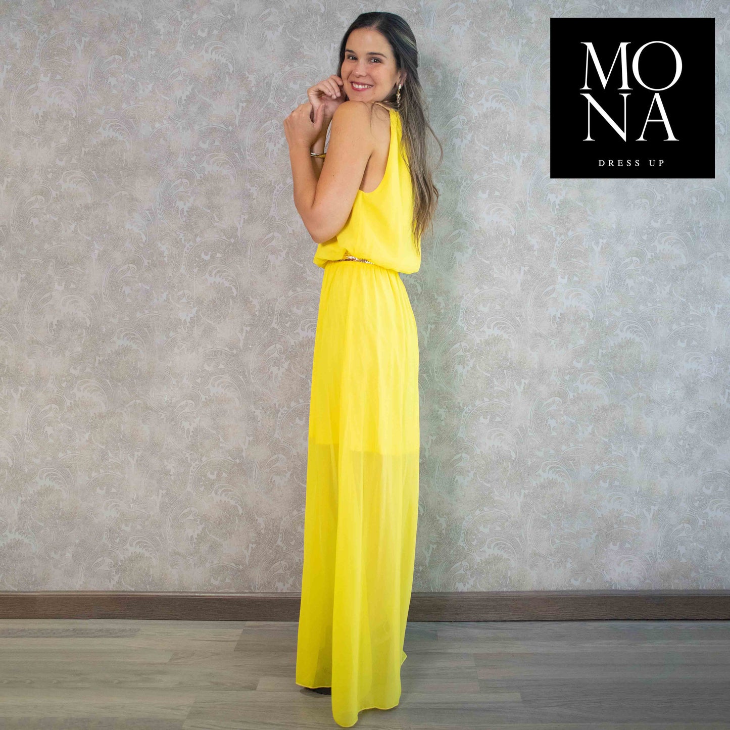 VESTIDO LARGO CLOE AMARILLO