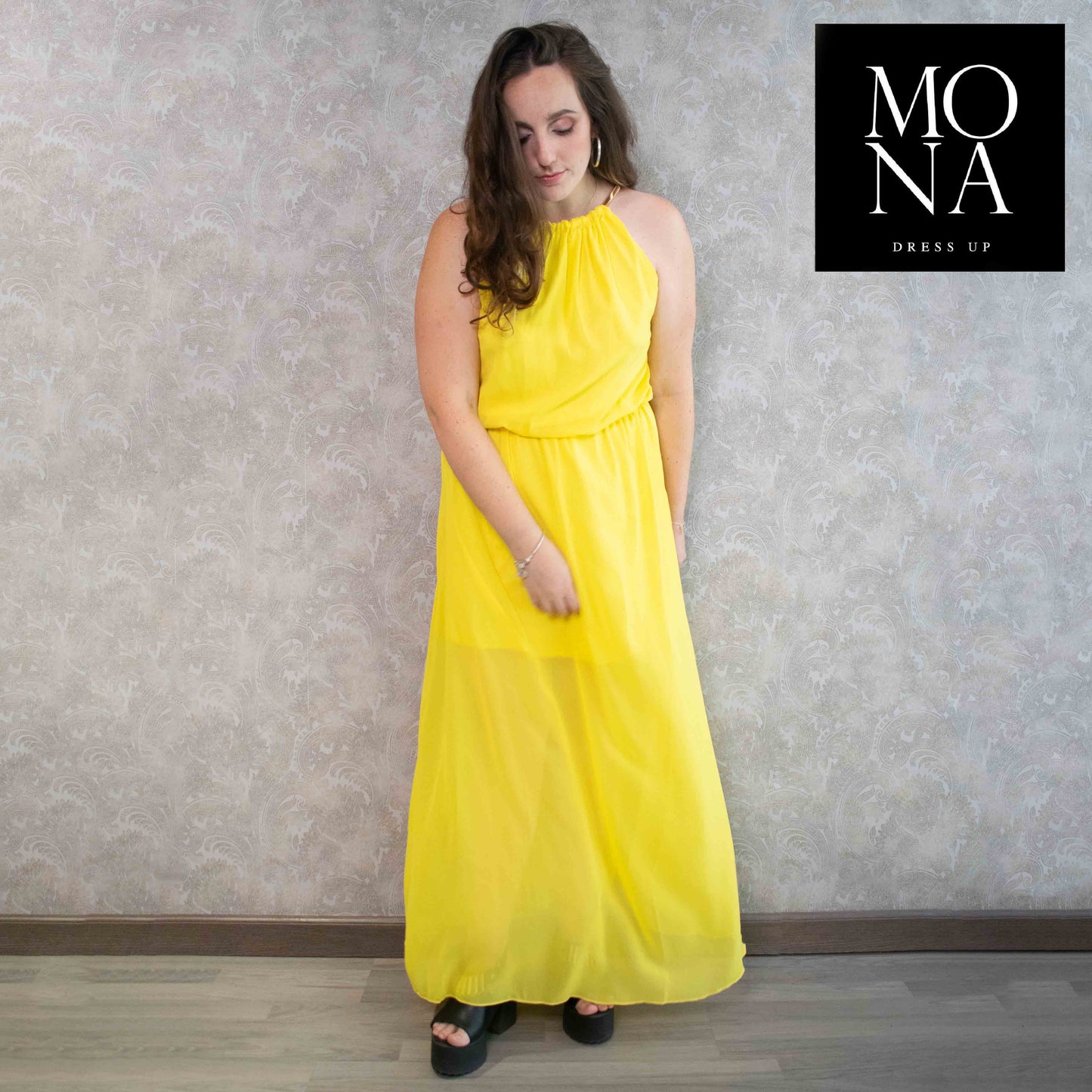 VESTIDO LARGO CLOE AMARILLO