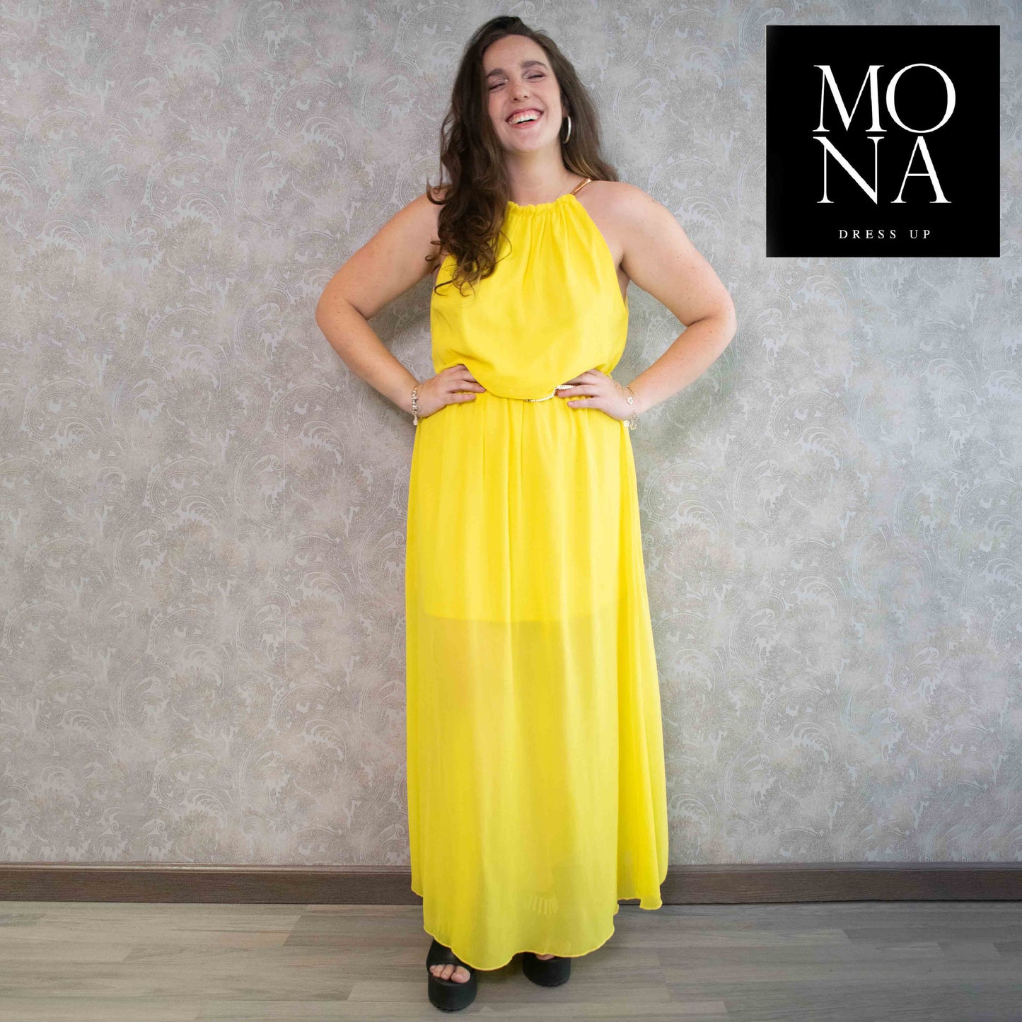 VESTIDO LARGO CLOE AMARILLO