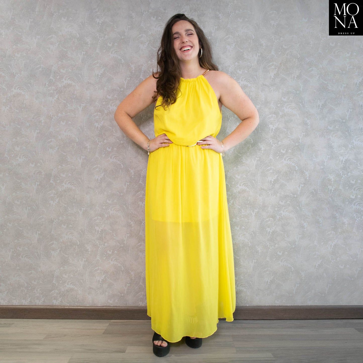 VESTIDO LARGO CLOE AMARILLO