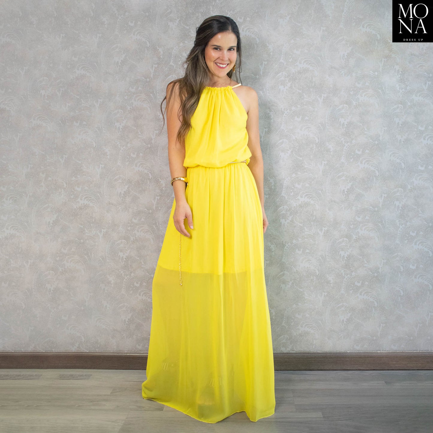VESTIDO LARGO CLOE AMARILLO