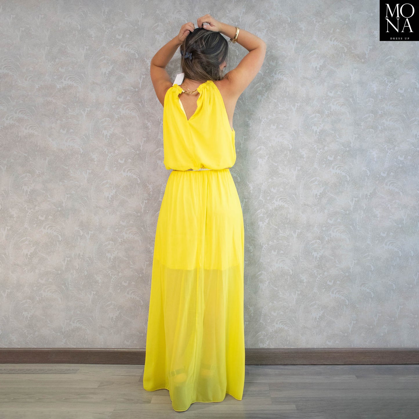 VESTIDO LARGO CLOE AMARILLO