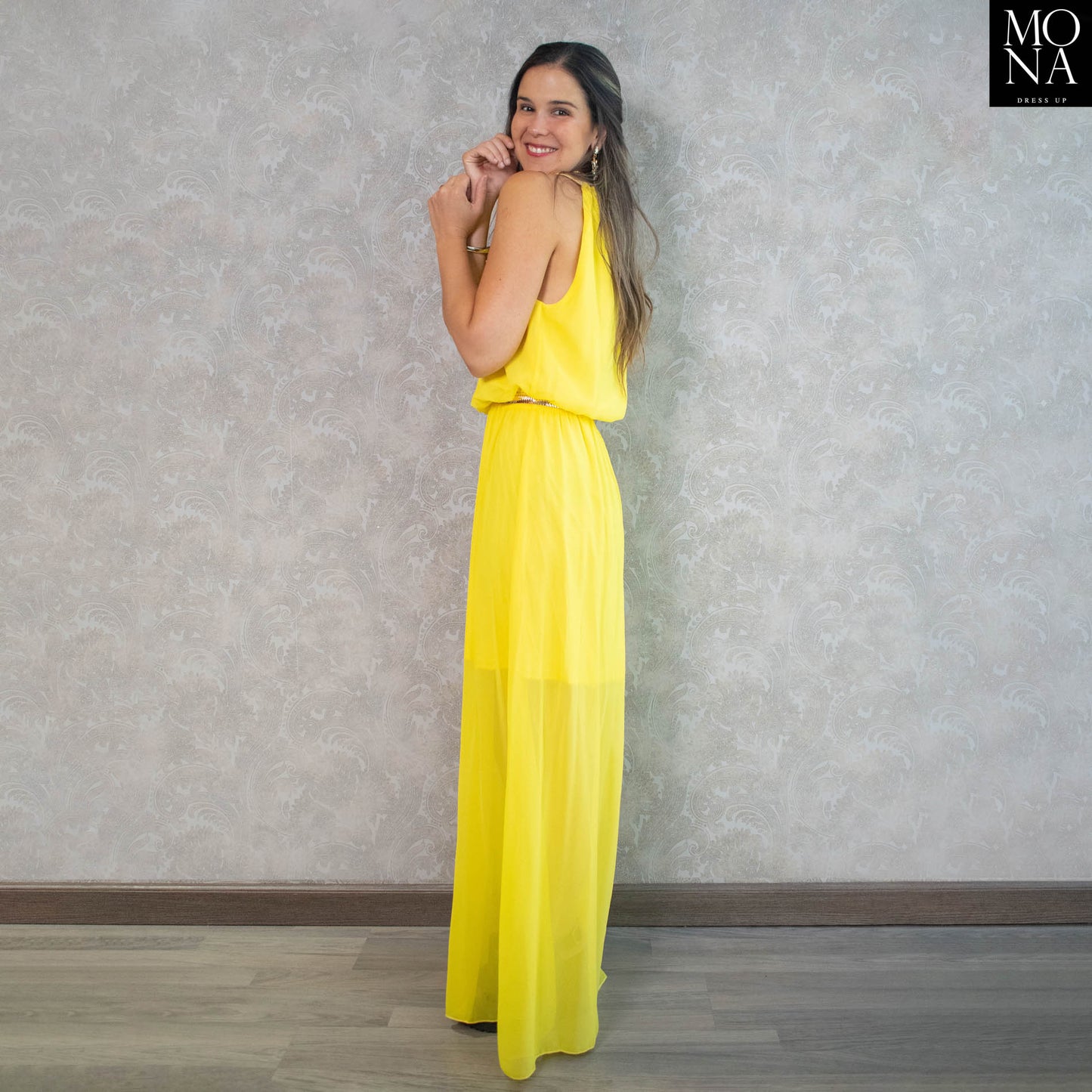VESTIDO LARGO CLOE AMARILLO
