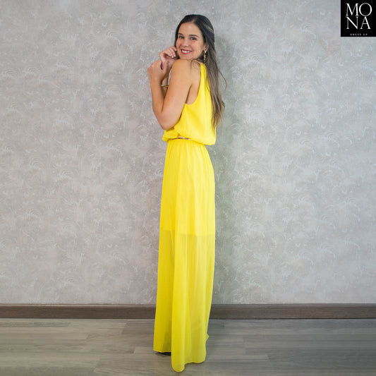 VESTIDO LARGO CLOE AMARILLO