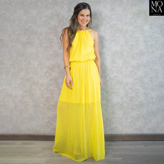 VESTIDO LARGO CLOE AMARILLO