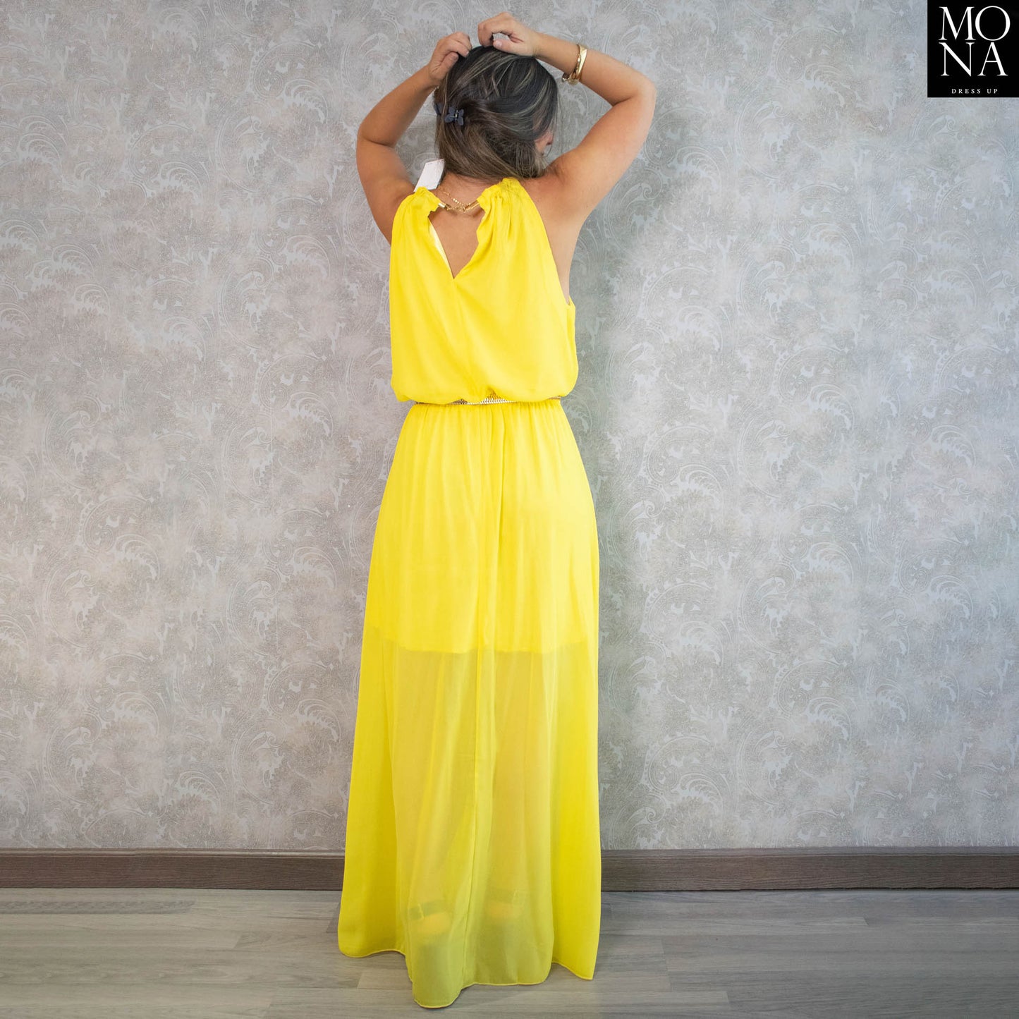 VESTIDO LARGO CLOE AMARILLO