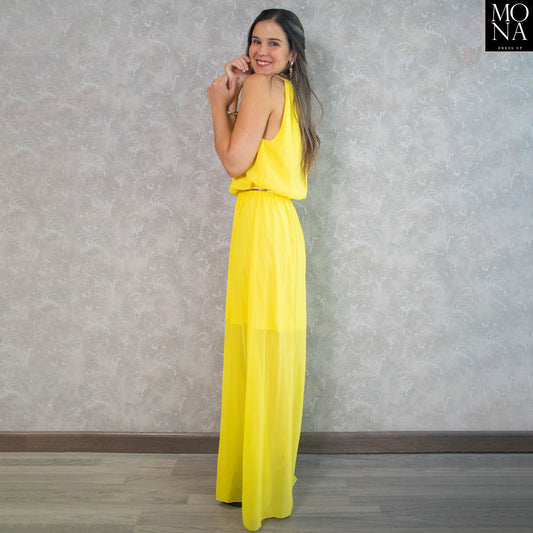VESTIDO LARGO CLOE AMARILLO