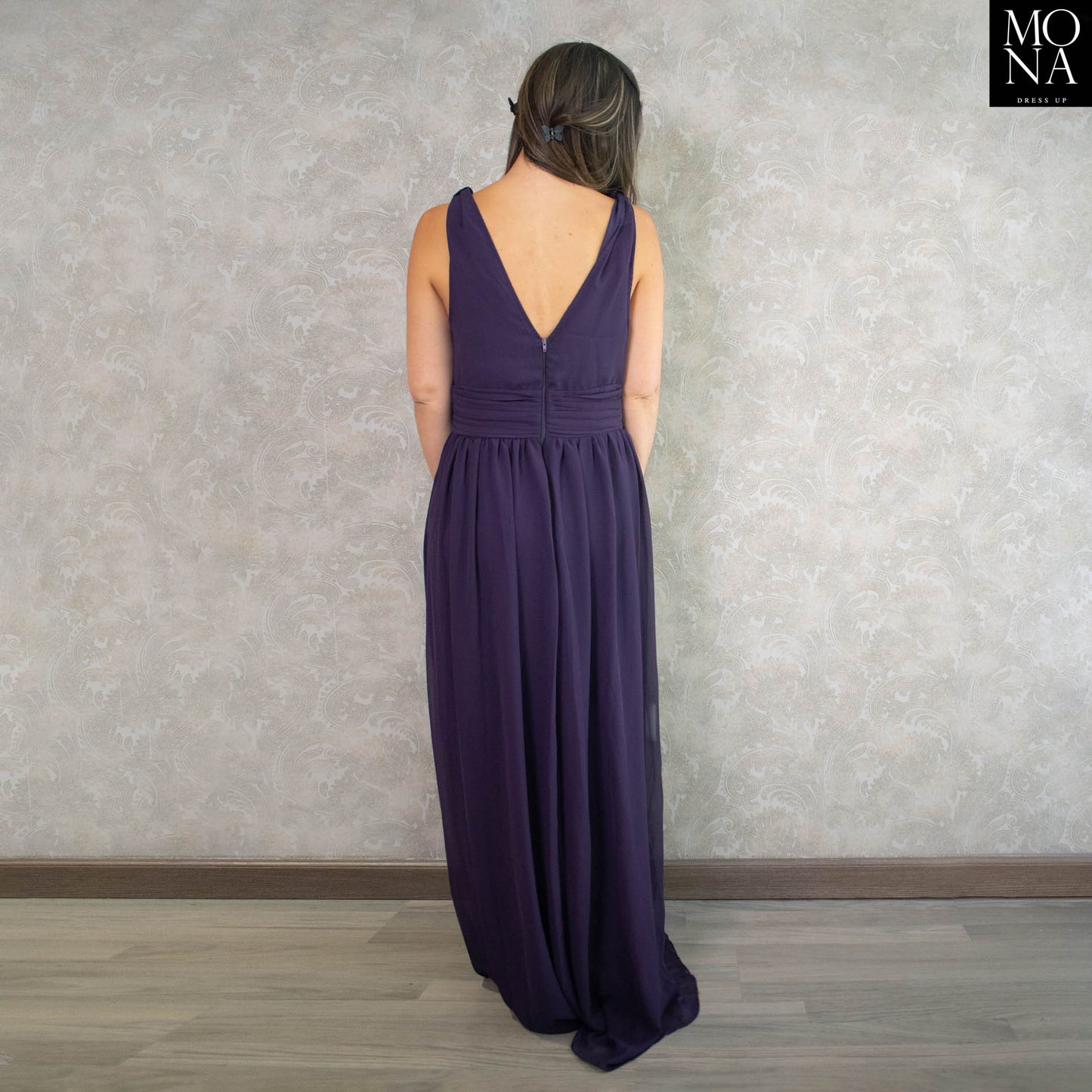 VESTIDO LARGO ELISA MORADO