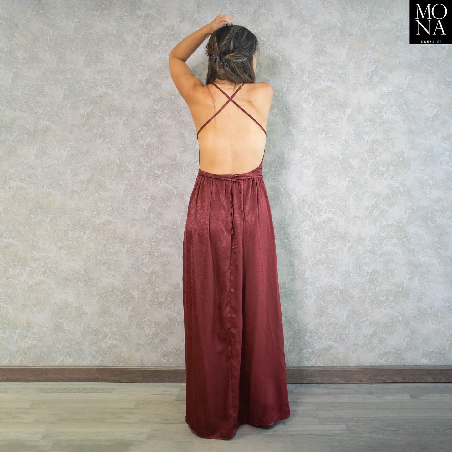 VESTIDO LARGO PILAR BURDEO