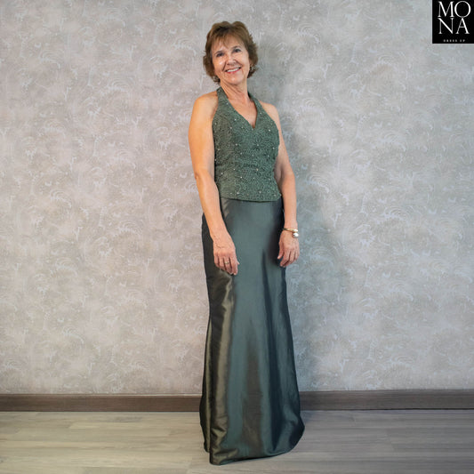 VESTIDO LARGO ALMA VERDE